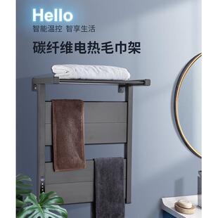 德国新款智能电热毛巾体架家打用卫间免孔碳纤维加热DH301-DL一烘