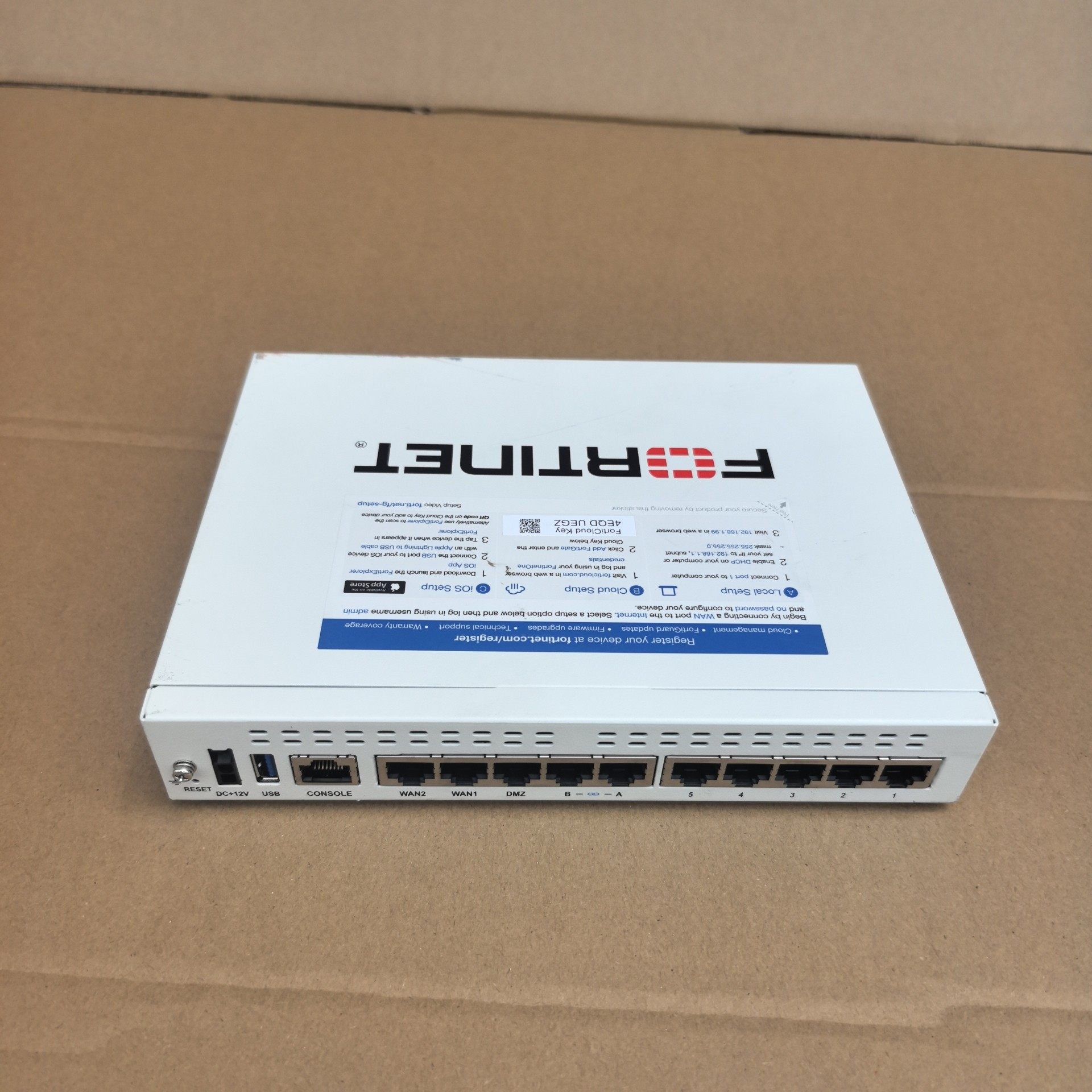 飞塔FG-60F企业级防火墙，10个千兆网口，功能完好，机器