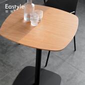 北欧现代简约西餐厅咖啡桌奶茶店桌椅组合休闲洽谈接待方桌圆桌子