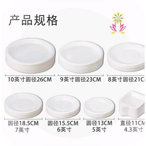 Super Rigid Extra Strong Disposable Party Paper Plates Biode