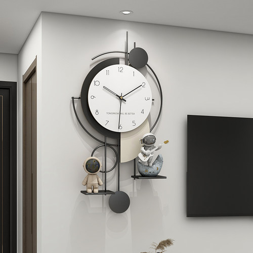 钟表挂钟客厅简约家用时尚大气2024新款创意网红挂墙时钟静音