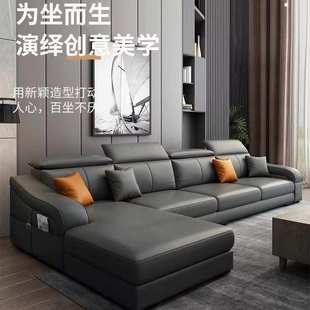 现代简约轻奢沙发猫爪皮科技布艺沙发可拆洗免洗家用大小户型 新款