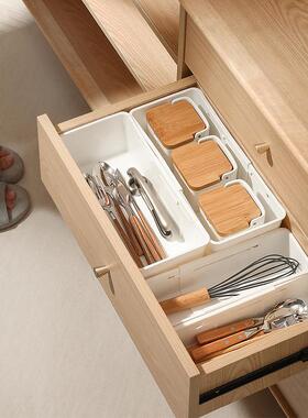 Home-use segmented expandable storage box, drawer-style orga