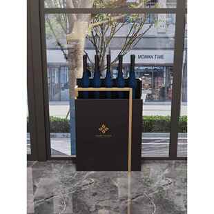 高端雨伞架收纳架酒店大堂门口伞桶定制商用大容量雨伞沥水存放置