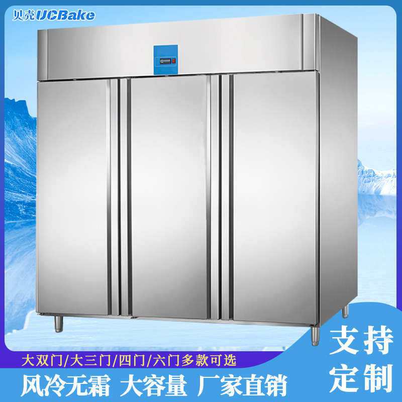 冷藏柜不锈钢立式冷冻商用六门低温冷柜大型/冰柜门大三冷藏风冷