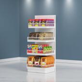 超市货架零食架便利店多层展示架食品架零食店货架靠墙柱药店端架