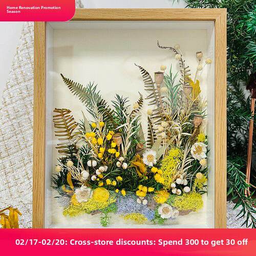 diy材料包手工干花植物标本真花玻璃相框38活动暖场创意礼物田园