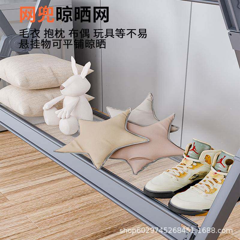 铝合移动防风户外晒衣架494金落架地晾衣折挂叠衣架室内晾衣杆伸