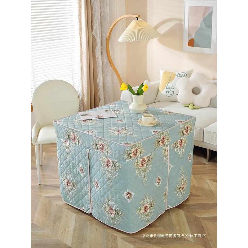 烤火桌罩套正方形烤火罩取暖桌电炉罩被暖炉烤火桌子罩套冬天四方