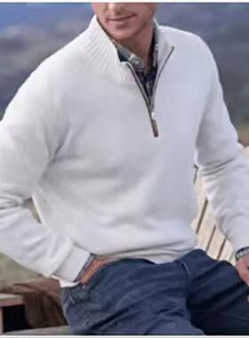 Mens Casual Men Quarter Zip Pullover Sweatershirt