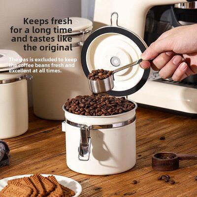 stainless steel sealed jar bean storage canister sugar tea