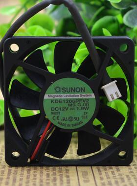 原装SUNON建准 KDE1206PFV2 6010 12V 1.9W 2线/3线 静音风扇6CM