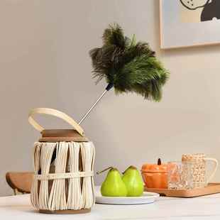 鸡毛掸子除尘扫灰店里用鸡毛掸子家用鸵鸟毛除尘掸扫灰静电掸子清