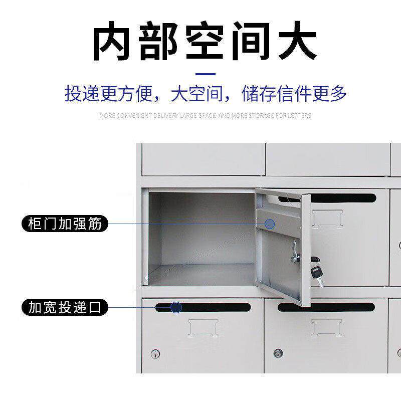 钢制信报箱信件柜小区多门加厚投递柜学校室外多层带锁意见箱厂家图片