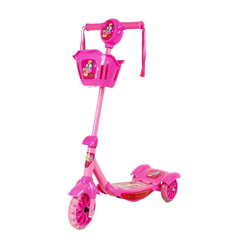 宝宝车儿可爱高新款可折叠值便捷童大轮车车滑板式颜脚踏滑板滑行