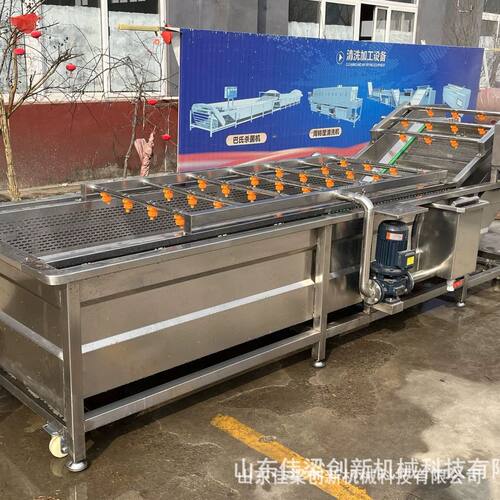 全自动气泡翻滚式姑娘果清洗机油麦菜去农残清洗流水线设备厂家