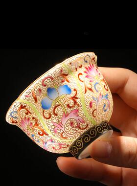 钟 钟家窑品茗杯景德镇功夫茶具茶杯陶瓷掐丝珐瑯彩个人杯小主人