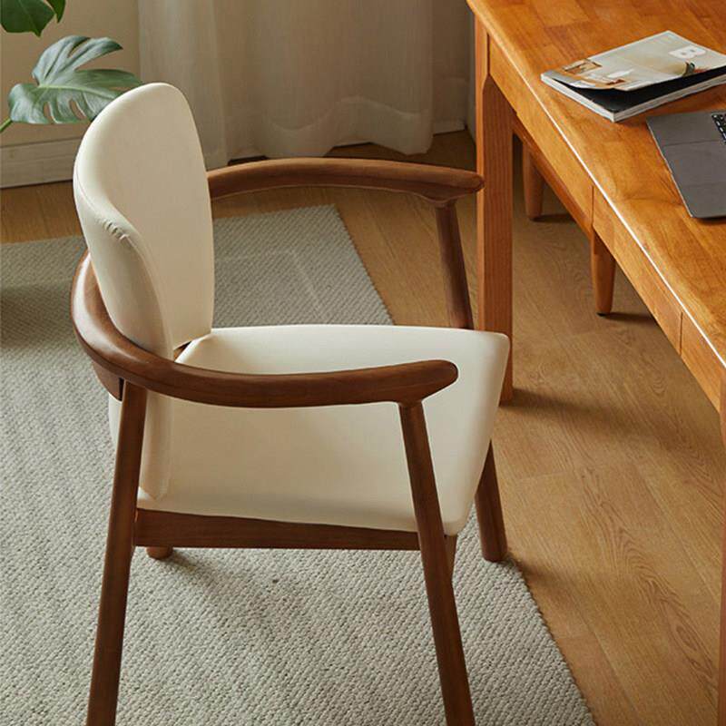 实木扶手餐椅靠背新中式书桌椅家用舒适书房办公学习久坐电脑椅子