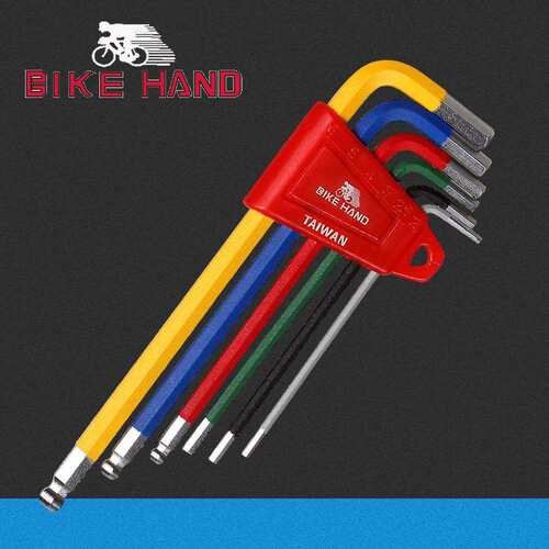 BIKEHANG彩色内六角扳手组自行车修车工具6支YC-613-6C