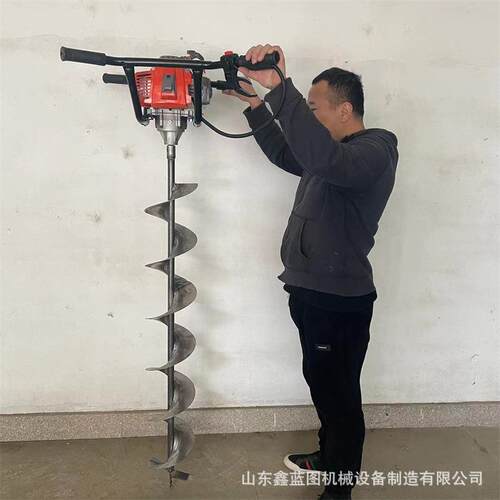 手推框架式汽油大功率钻坑机厂家直销 小型灌注预埋桩螺旋陶土机
