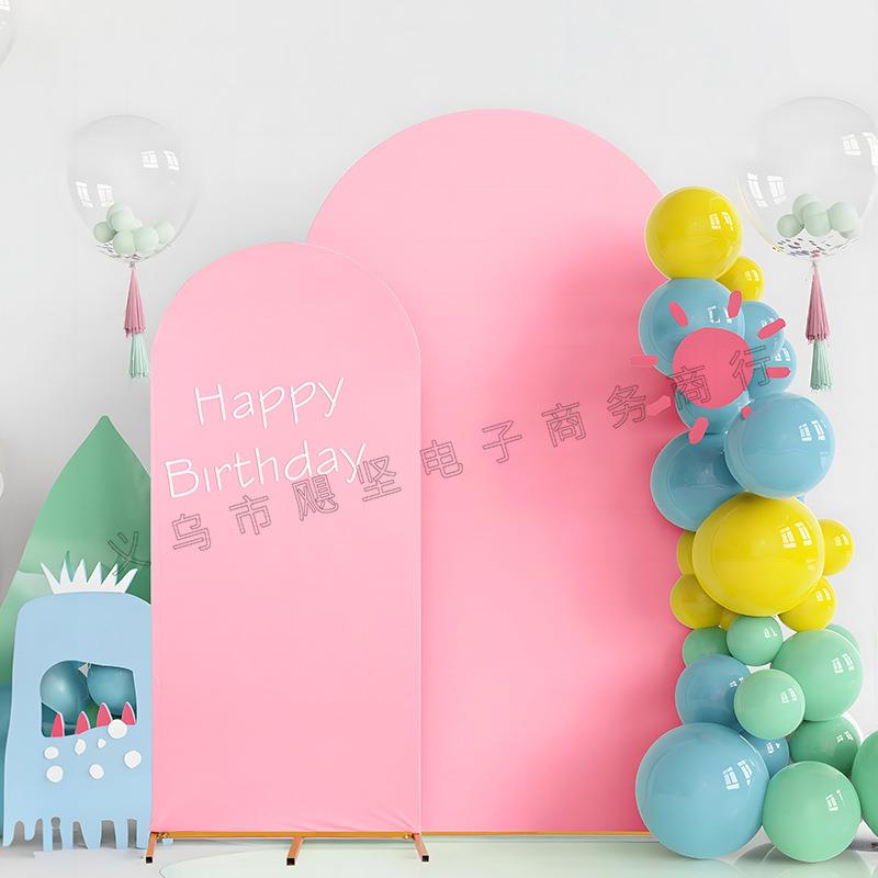 亚马逊热卖婚派对高弹力礼19HKT0景g加厚拱摄门布套背影布可印刷