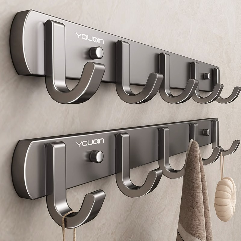 挂钩强力承重粘胶免打孔门后挂衣钩厨房卫生间浴室墙壁壁挂粘钩子