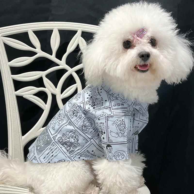 狗狗衬衣小型犬比熊博美泰迪雪纳瑞金毛巨贵猫咪宠物衣服夏天薄款