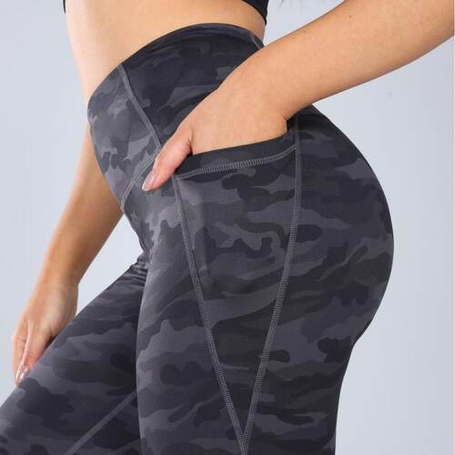 1 3 6 Color Waisted Pants Pockets Leggings Tummy Control