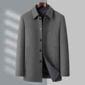 夹克春时尚 秋款 男士 WL中老新年克休闲羊毛外套宽松翻领短款 8809