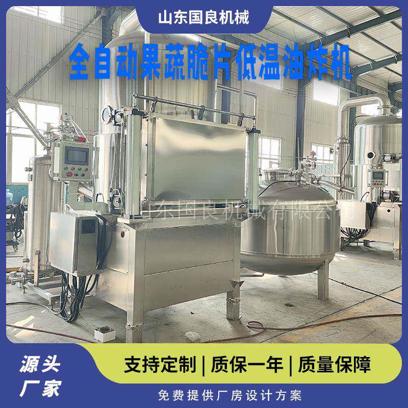 花生真空低温油炸机全自动果蔬脆片加工设备香酥鱼油炸设备