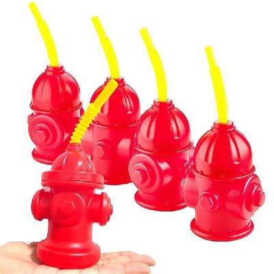 Novel Fire Hydrant Straw Cup With Lid Suitable For