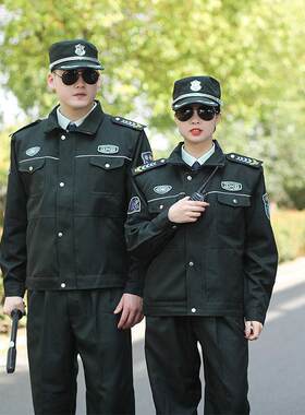 上海新式保安服春秋服套装橄榄绿门卫物业安检员工作制服长袖外套