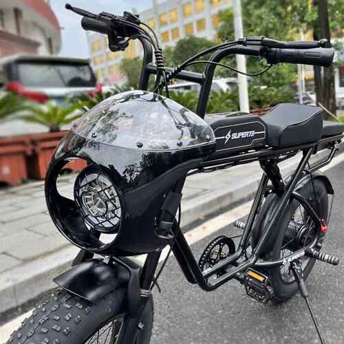 Super73电动脚踏车复古客厅灯罩前车罩73车头灯壳专用装饰改装配