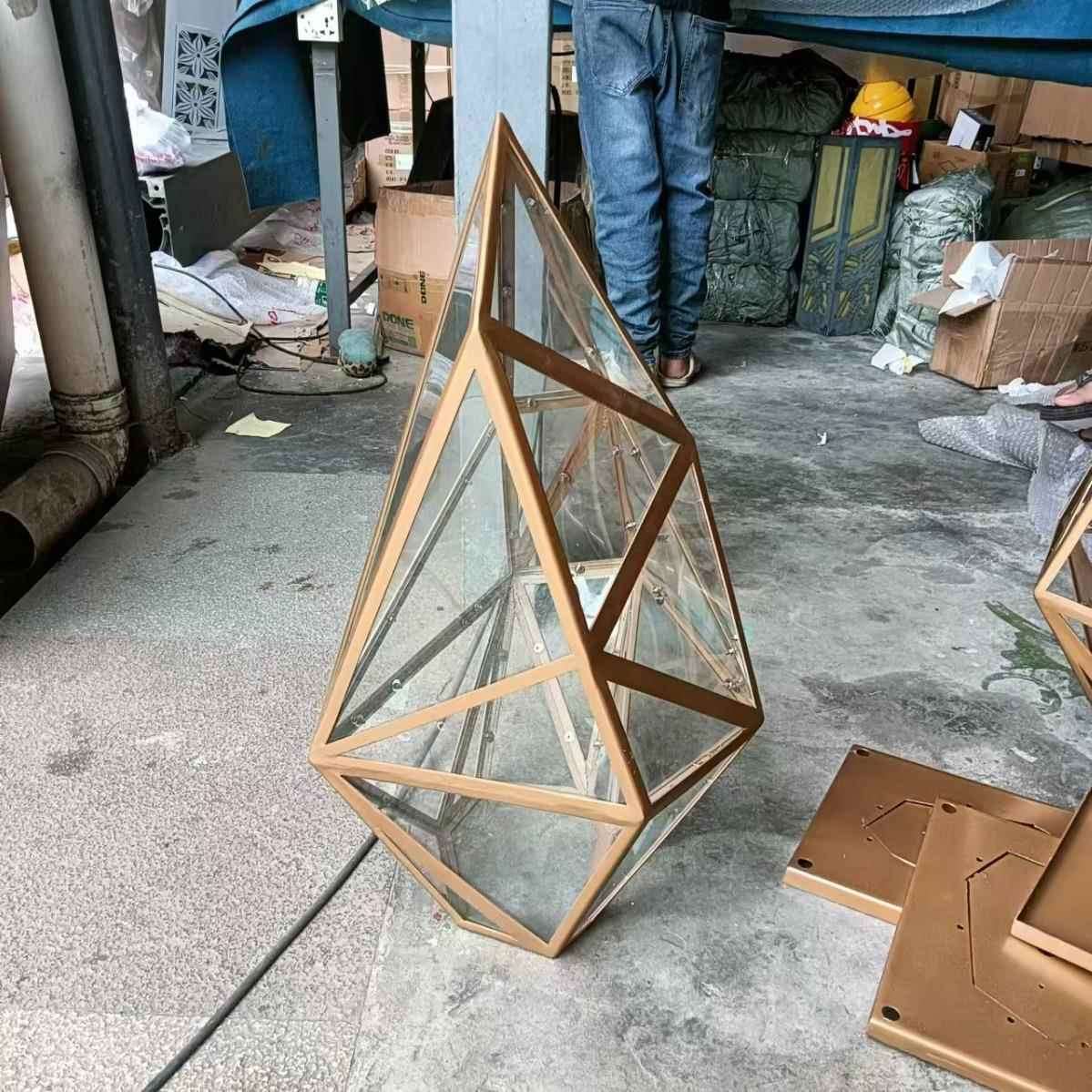 户外景观灯多边形钻石造型广场别墅旅游景区网红打卡区