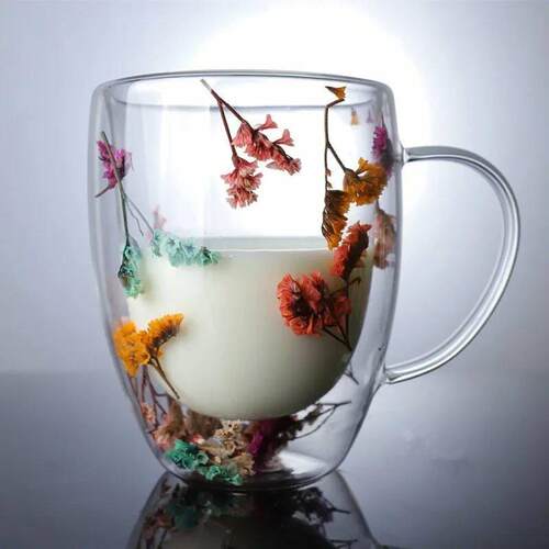 Double Layer Glass Cups High-temperature Resistant High Boro