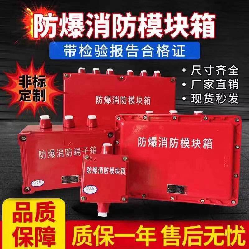 防爆消防模块箱端子箱安全栅箱火灾按钮空箱报警监控箱红色接线箱