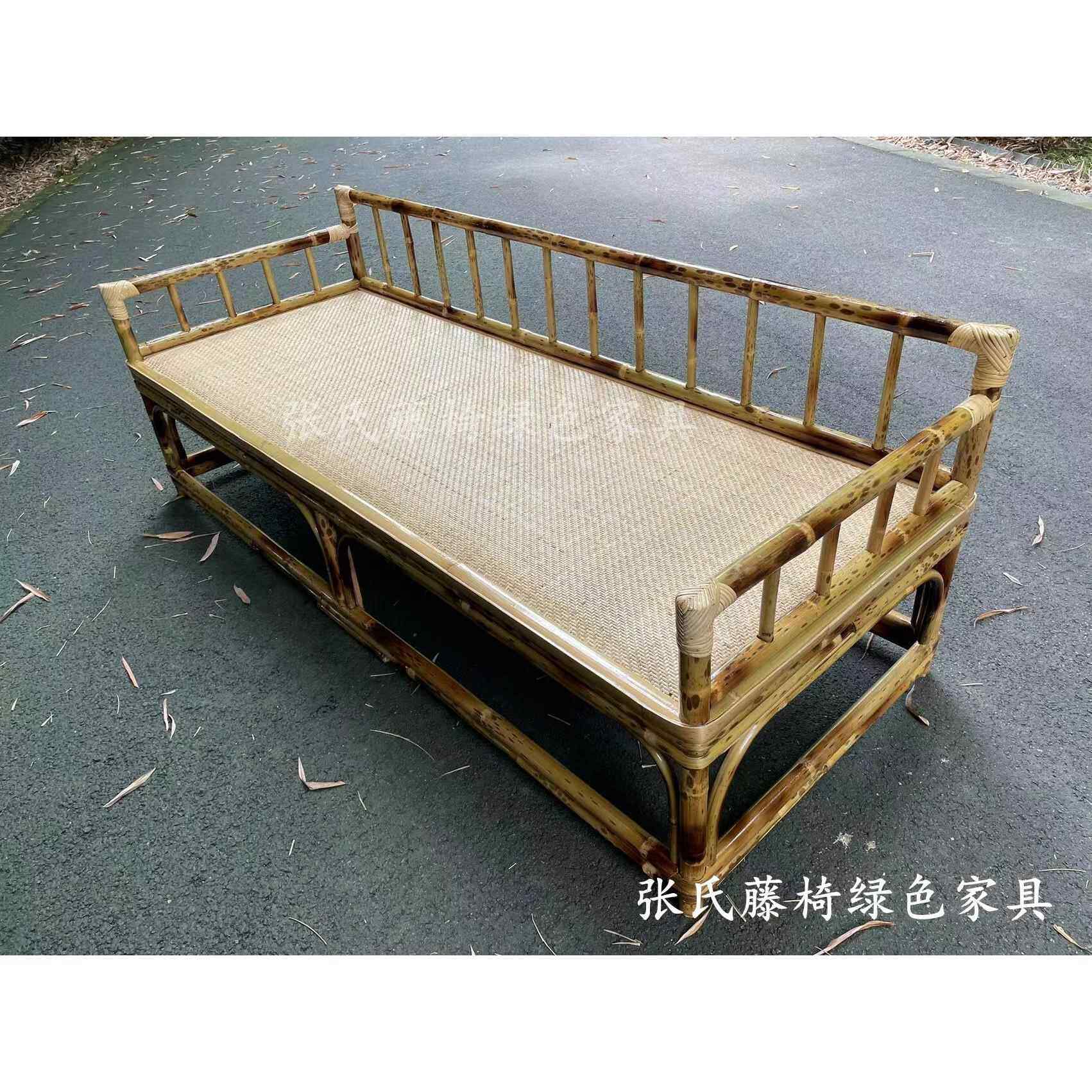 张氏藤椅手工竹制竹编藤面罗汉床榻榻米小户型床禅意单人沙发竹床,住宅家具,罗汉床,淘宝优惠券,粉丝福利购,淘宝优惠卷