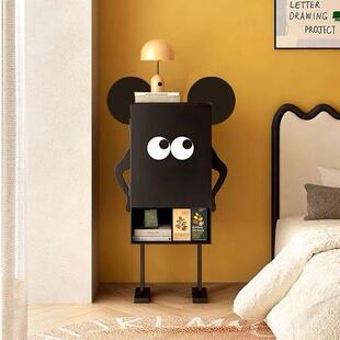 床头柜设计师收纳童趣长脚柜子窄玄关斗柜沙发边柜机器人金属