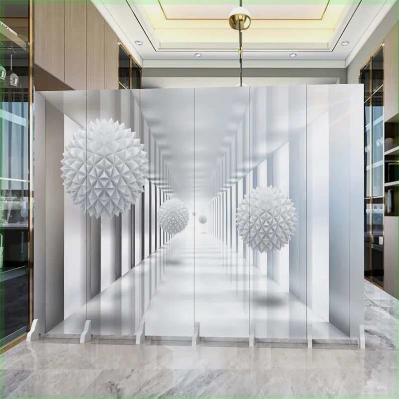 中式屏风隔断客厅遮挡可折叠移动带轮家用办公室北欧简易双面折屏