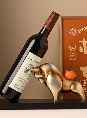 贝汉美牛厅气冲红天酒架件轻奢高档家居客办公摆室酒柜创意AL7855