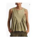 Womens Peplum Babydoll Tank Tops Summer Sleeveless Loose T