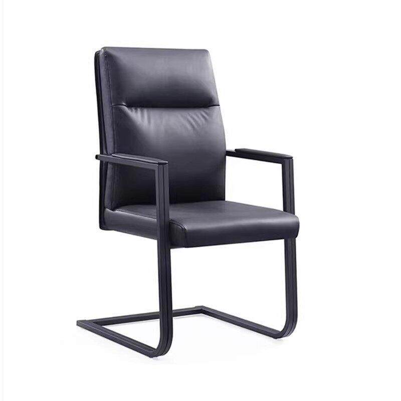 舒适简约弓形椅会议室会议椅久坐不累班前椅皮质会客椅公电脑椅