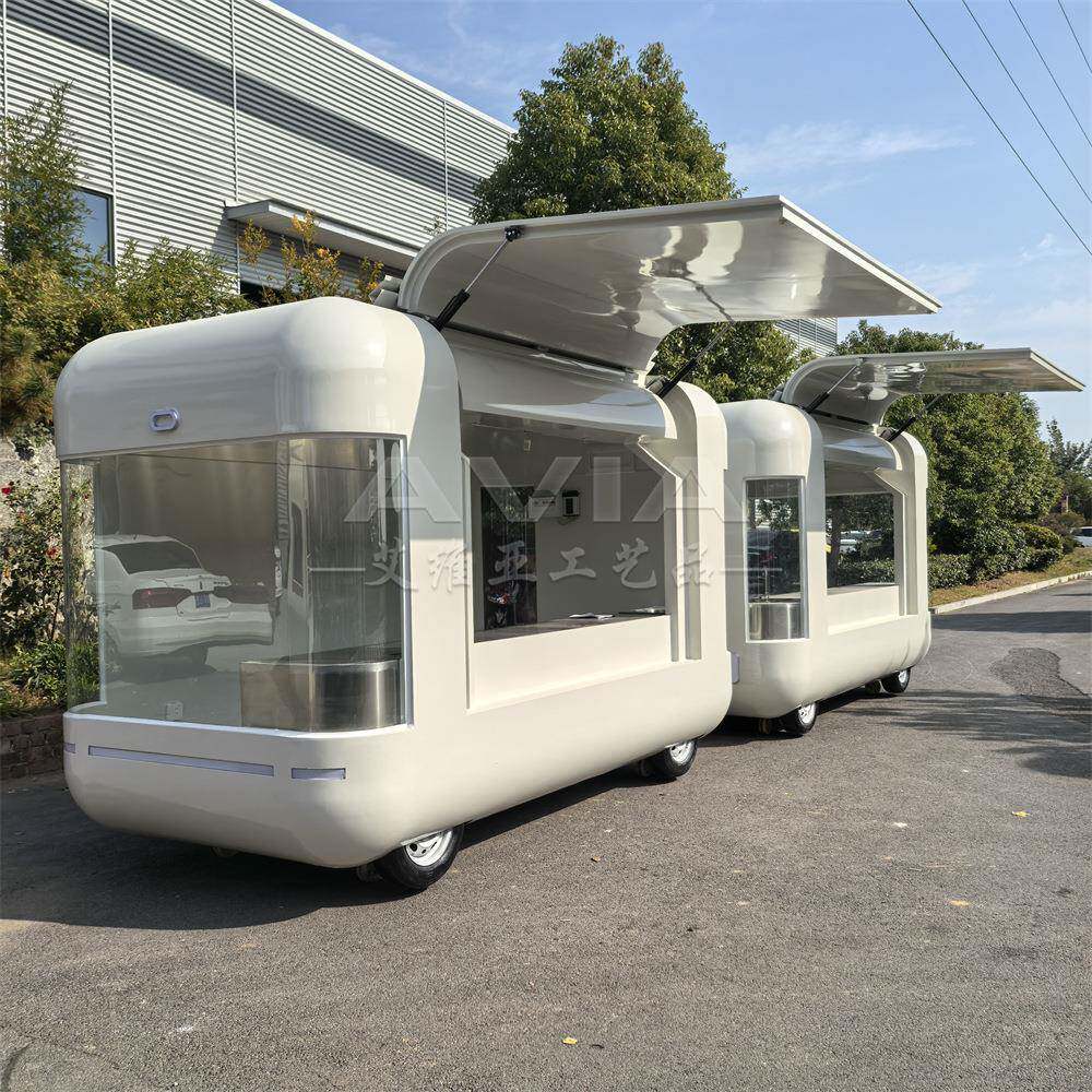 新品高端飞机翼餐车多功能商用奶茶咖啡车户外景区营地网红美食车
