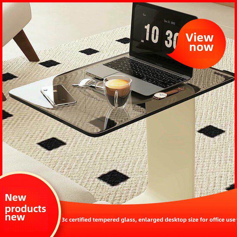 欧式3C认证钢化玻璃加大桌面尺寸可办公小户型可移动沙发边几茶几