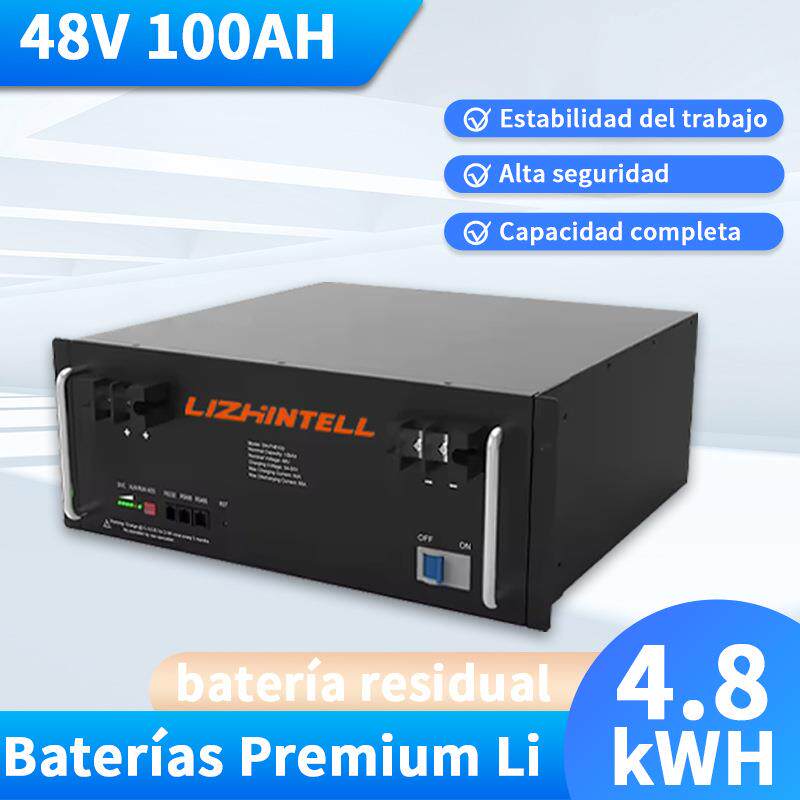 Batería LiFePO4 de rack 48V 100Ah 4.8 kWh para hogar 200Ah