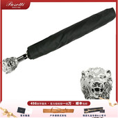 意大利Pasotti雨伞男士 定制银狮子折叠雨伞高级感黑胶自动太阳伞