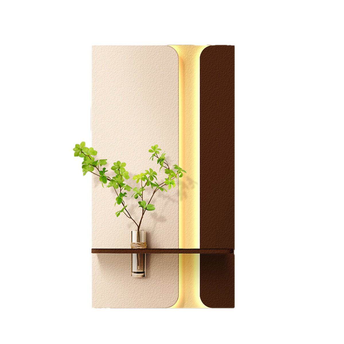 立体砂岩入户玄关装饰画2025新款LED创意灯画高级感水培绿植壁画