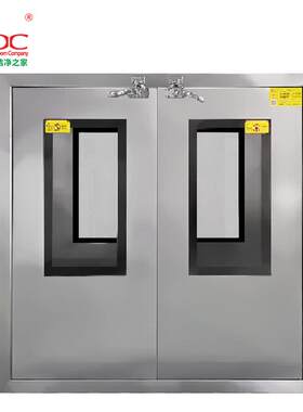 坤灵单层双开门传递窗厂家直供实验室医院洁净304不锈钢传送窗