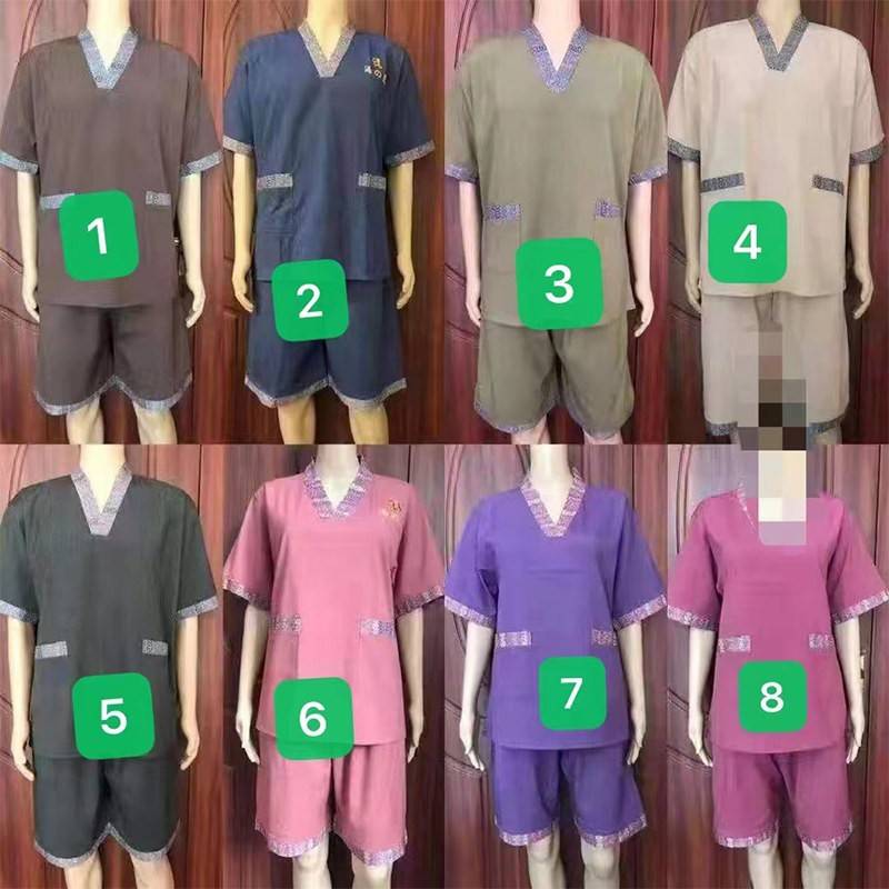 汗蒸服浴服 沙漠玫瑰情侣桑拿衣服T/C混纺面料 高端苧麻加厚男女