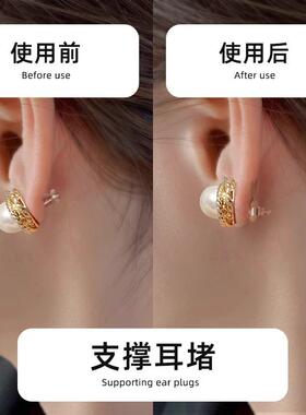 French vintage palace-style sterling silver stud earrings fo